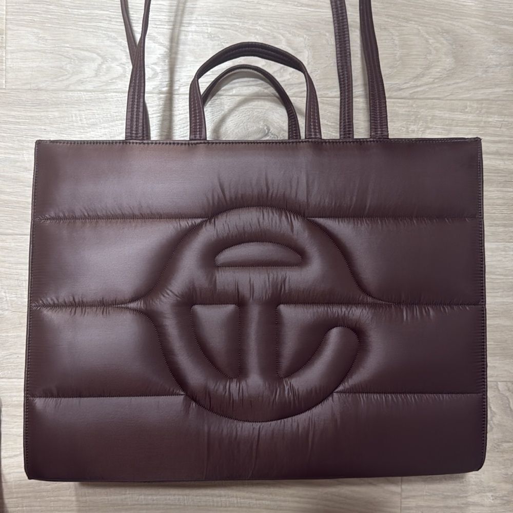 Telfar Large Puffer Shopper - Chocolate, Authentic, Brand New W/O Tags - Picture 6 of 6